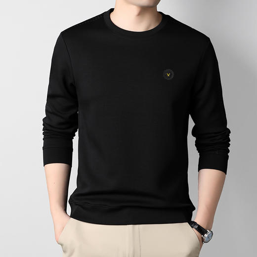 【新款DDA】大依优型大码长袖卫衣圆领套头加肥加大宽松休闲上衣男士 商品图0