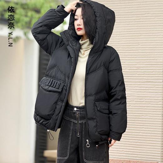 今年流行的羽绒服女冬季2023新款时尚气质显瘦短款大码面包服外套 商品图3