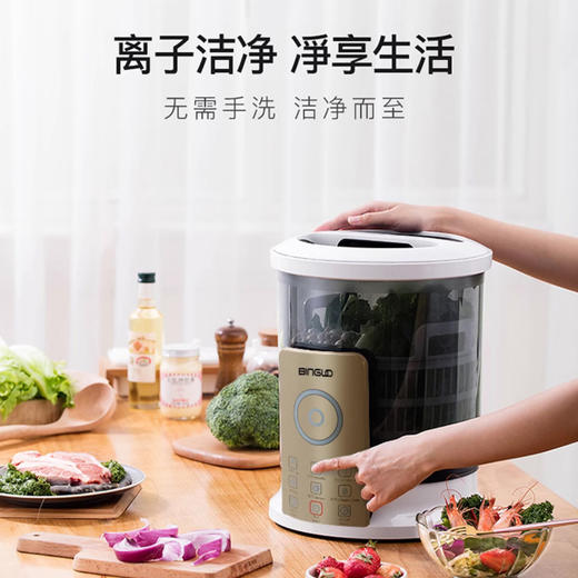 德国宾果全自动洗菜机家用食材消毒解毒净食智能净化器果蔬清洗机BL1008+科大讯飞（iFLYTEK） 讯飞智能台历 白色【HSZG20.0】 商品图1