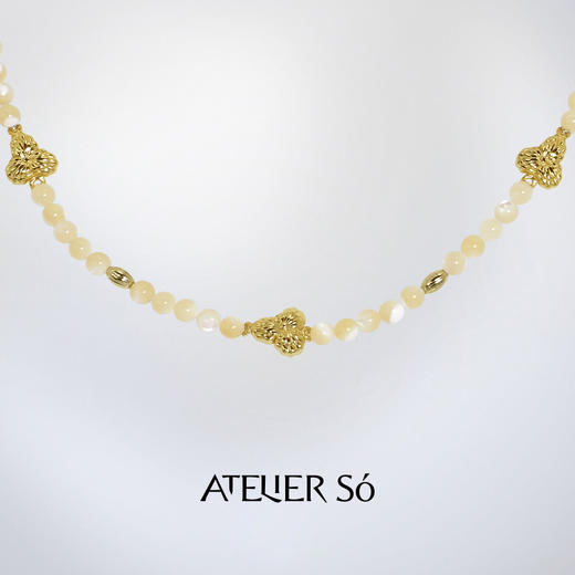 ATELIERSÓ x deepmoss 23AW 合作系列-三花贝母串珠项链 商品图0