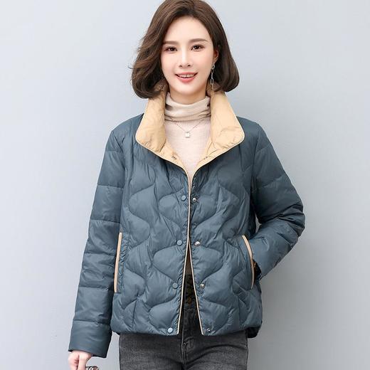 反季轻薄短款羽绒服女2023年新款大码白鸭绒时尚中年妈妈冬季外套 商品图0