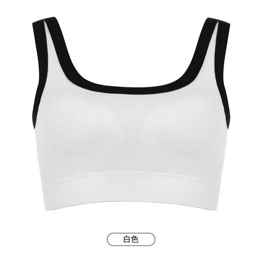 都市丽人抹胸女无缝面料背心无尺码固定杯垫短抹胸无钢圈无排扣LV41B3 商品图10