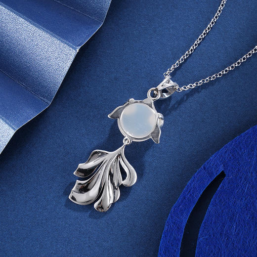 子佩集S925银【春烟水暖】白玉髓吊坠【FLB1270】(不含链)狐狸2401 商品图2