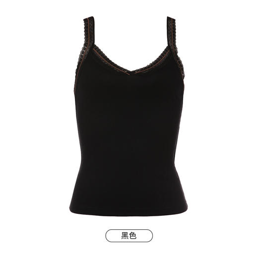 都市丽人吊带背心女罗纹棉背心无罩杯棉质吊带背心无钢圈无排扣LV45A1 商品图10