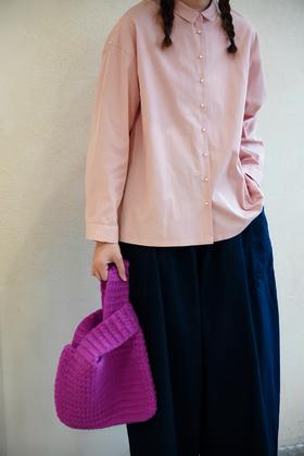 Atelier dantan贝壳珠粉衬衣