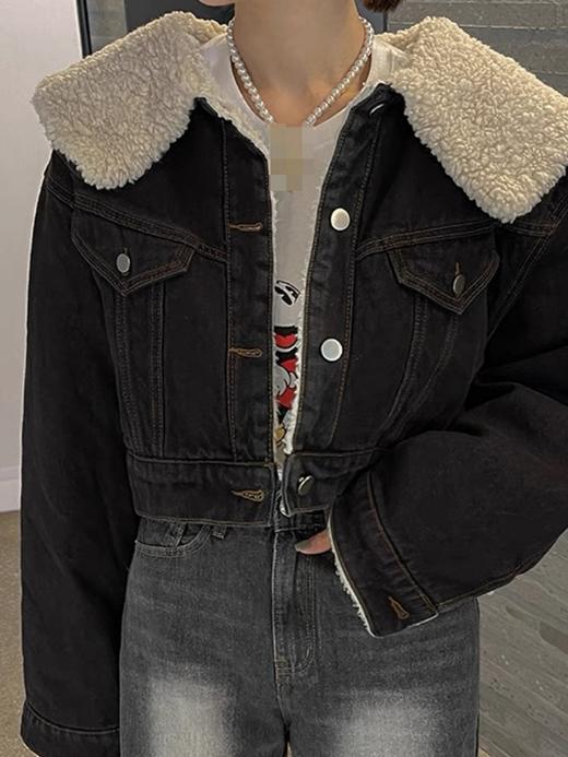 <曾小咸推荐>巨折清仓秒杀，稀有现货24小时发【仅限今日】 羊羔毛牛仔外套 商品图1