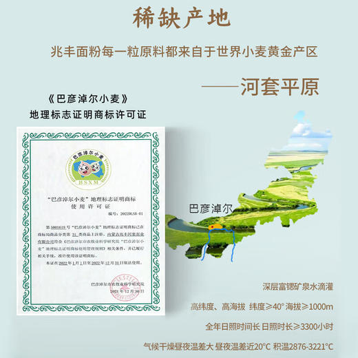 兆丰内蒙河套平原雪花粉麦芯粉无钠包子馒头饺子面条烙饼面粉 雪花粉5kg（商超同款） 商品图4