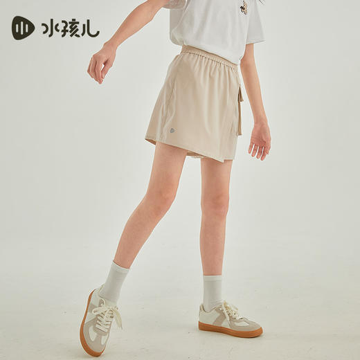 水孩儿童装24夏季新款女童速干裙裤儿童吸湿排汗运动短裤时尚纯色裙子 商品图3