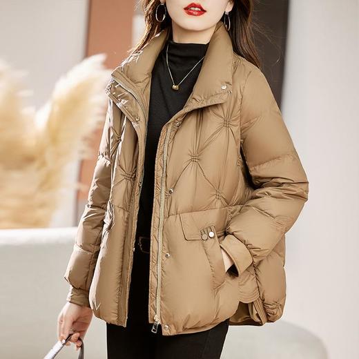 羽绒服女冬季2023年新款短款显瘦时尚妈妈轻薄立领大码冬装外套潮 商品图2