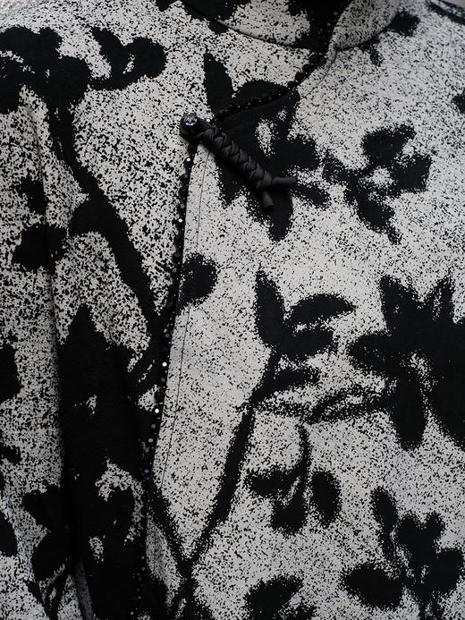 盛唐牡丹 |新中式羊皮印花斜襟外套 商品图3