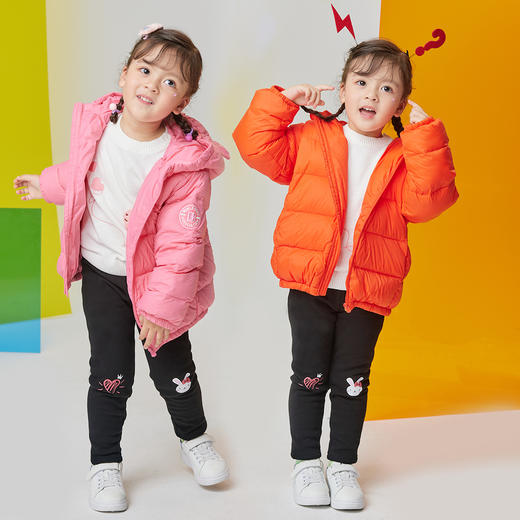 贝贝怡弹力加绒打底裤女童长裤纯棉修身高档秋冬款柔软中厚弹性好213K2246 商品图1