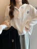 春秋季【连帽宽松套头 慵懒风针织衫女】韩系长袖 刺绣字母上衣 小外套女 商品缩略图0