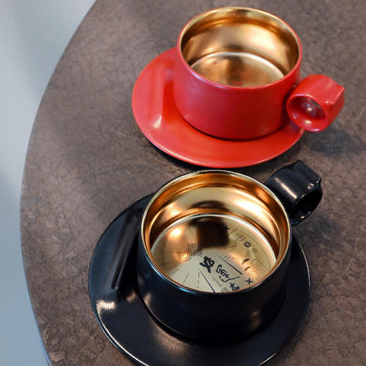 羽诗制造出品 好运加满张戈书法陶瓷咖啡杯茶具文创礼盒 商品图3