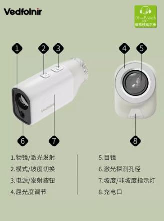 VEDFOLNIR鹰衍新款高尔夫测距仪mini X系列高性能精准测距仪小巧 商品图1