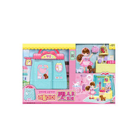 Mimiworld 迷你玫美宠物店 美发店 百货商店  | 娃娃玩具美发店宠物店手提包过家家女孩礼物 3岁+