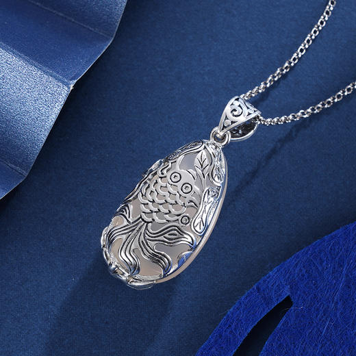 子佩集S925银【十里荷】玉髓吊坠【FLB735S】(不含链)2401 商品图1