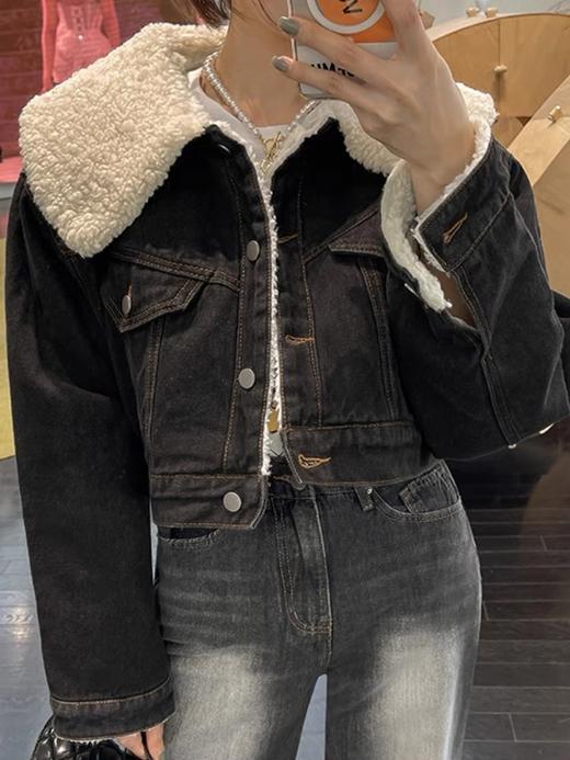 <曾小咸推荐>巨折清仓秒杀，稀有现货24小时发【仅限今日】 羊羔毛牛仔外套 商品图3