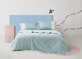 罗莱 尚 清逸AD条纹夏被-湛蓝