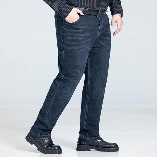 【特大码】【新款DSZ】大依优型大码牛仔裤直筒长裤男舒适弹力休闲商务简约百搭加肥加大男装 商品图1