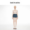 lost in echo2024春季新品设计师款鱼骨拉链酸洗牛仔马甲短裤套装 商品缩略图4