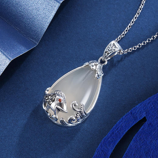 子佩集S925银【玲珑结】白玉髓吊坠【FLB1298】(不含链)2401 商品图2