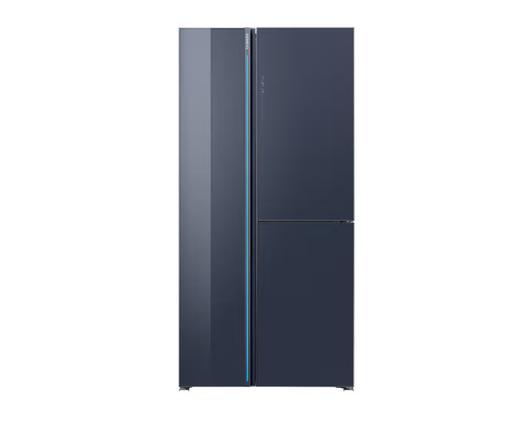 西门子 冰箱 KT92AA256C  530升 T型对开门 风冷 变频 一级能效 电脑控温 钢化玻璃面板 LED显示 两侧散热 蓝色系 湖蕴蓝 商品图1