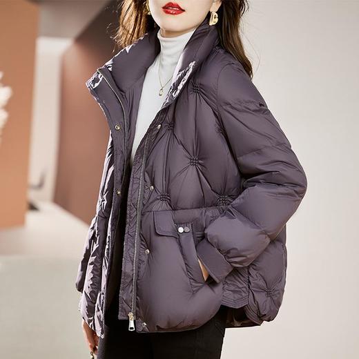 羽绒服女冬季2023年新款短款显瘦时尚妈妈轻薄立领大码冬装外套潮 商品图0