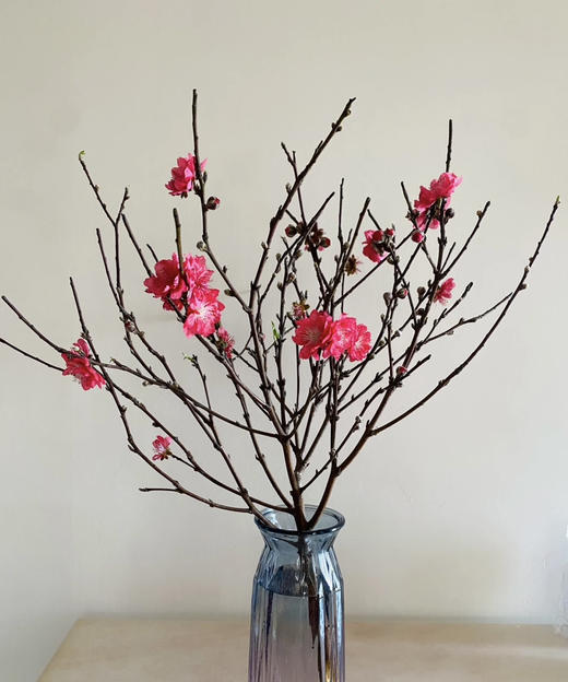 【 '桃‘你欢心】  桃花 红色 约7-8枝/扎 约70公分  单扎 商品图0