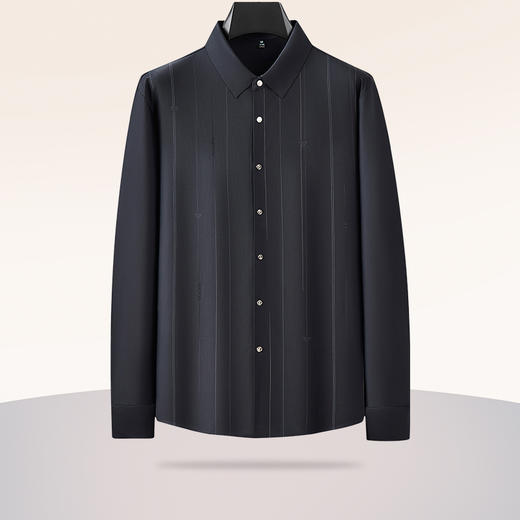 【绵羊毛】【高弹】【新款DDA】大依优型大码无痕长袖衬衫弹力加肥加大透气上衣男装垂感休闲商务 商品图1