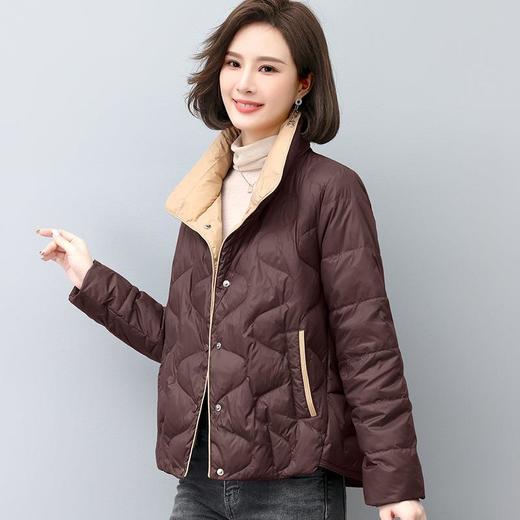 反季轻薄短款羽绒服女2023年新款大码白鸭绒时尚中年妈妈冬季外套 商品图2