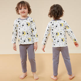 贝贝怡儿童内衣套装春秋男童莱卡棉秋衣秋裤中大童小孩薄款睡衣233T2641