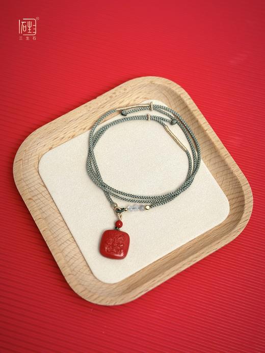 天然朱砂“大黑天”项链 商品图5