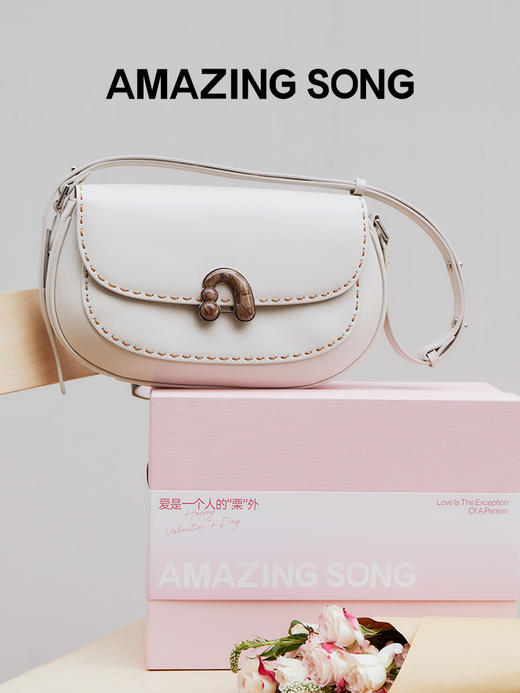【品牌直发】Amazing Song乙颂 栗子包春夏新款牛皮复古通勤单肩斜挎腋下 商品图3