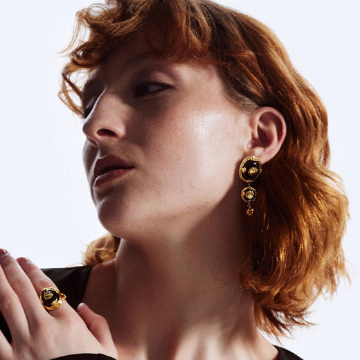 ATELIERSÓ x deepmoss 23AW 合作系列-椭圆吊坠耳环 商品图2