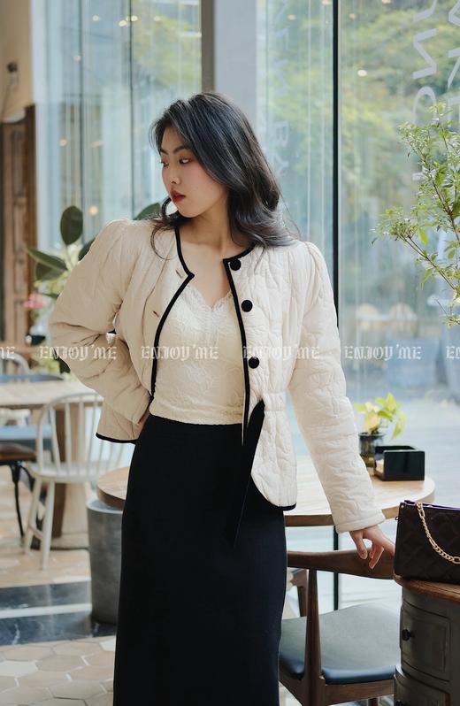 【门店同款】ENJOY冬季收腰绑带棉外套 155445135 商品图2