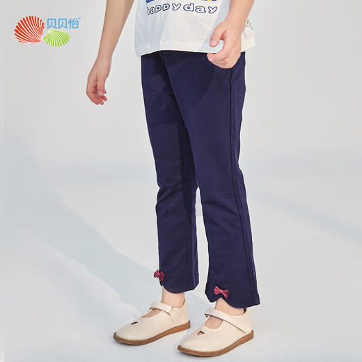 贝贝怡女童长裤喇叭裤纯棉打底裤春装儿童休闲松紧显瘦网红爆款221K2314 商品图2