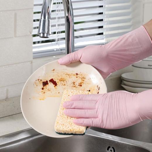 美丽雅加厚丁腈手套中号40只 商品图3