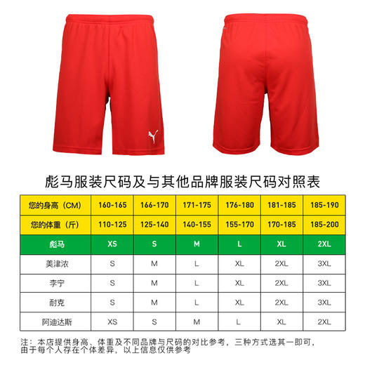 PUMA彪马足球运动训练舒适透气组队比赛短裤成人男704942 01 商品图3