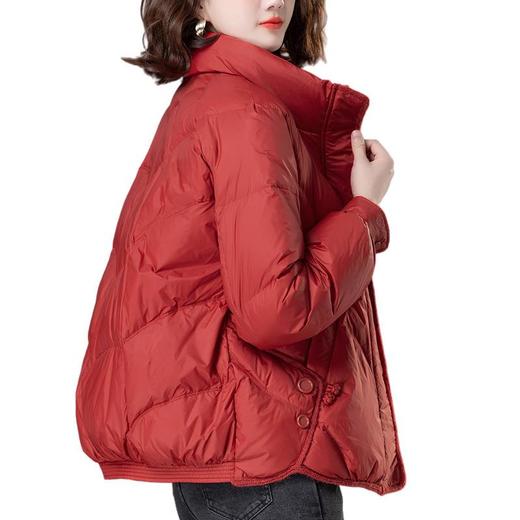 短版羽绒衣女轻薄中年妈妈洋派小个子香风白鸭绒冬季加厚立领外套 商品图4