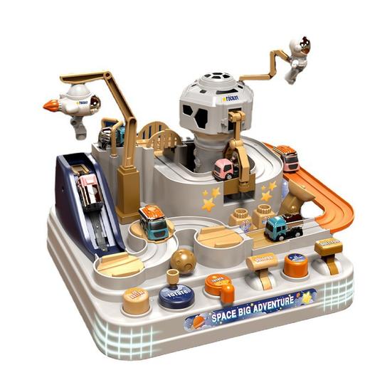 【太空冒险基地，前来报道！】儿童闯关大冒险玩具益智，男孩宝宝轨道车停车场玩具车，多种玩法,让宝宝脑洞大开，爱玩不停！-QQ 商品图4