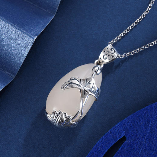 子佩集S925银【十里荷】玉髓吊坠【FLB735S】(不含链)2401 商品图2