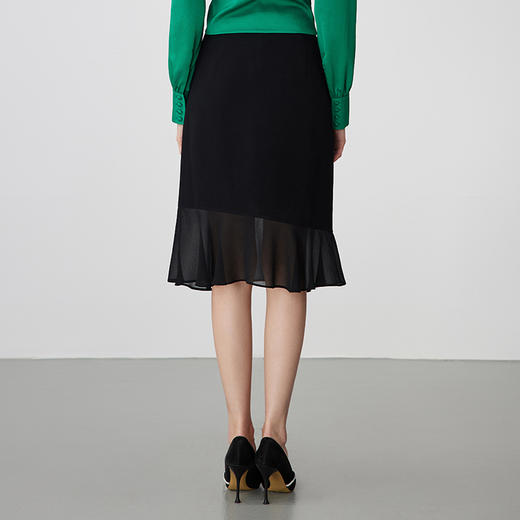 EITIE爱特爱夏季新款优雅温柔高腰显瘦半身裙7306011 商品图4