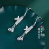 子佩集S990银【筛风弄月】耳环【MXEH011】花丝竹节竹叶2401 商品缩略图0