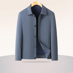 【新款DLC】大依优型大码翻领夹克外套纽扣男商务休闲加肥加大夹克上衣胖子显瘦