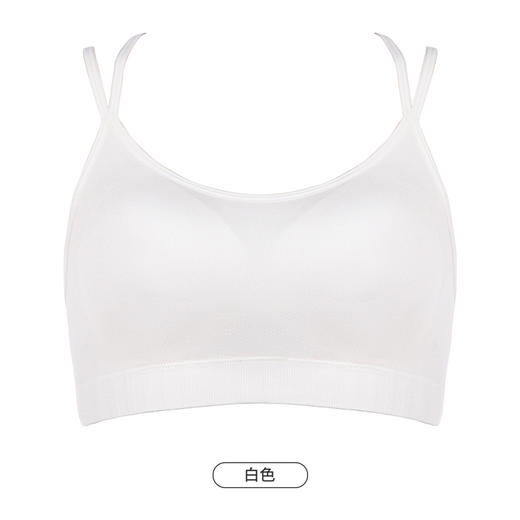 都市丽人抹胸女无缝面料背心无尺码半固定模杯短抹胸无钢圈无排扣LV41A9 商品图9