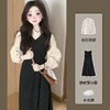 春秋季2025【新款黑色背心 连衣裙子女装】新年长裙 小个子穿搭 一整套装 商品缩略图1