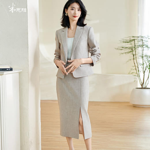 米思阳2026春季新款气质通勤时尚套装职场正式西装裙子两件套0693 商品图0
