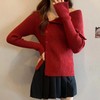 早春2025新款【设计感小众 露肩纯欲针织衫女】纯色修身长袖 软糯上衣女 商品缩略图2