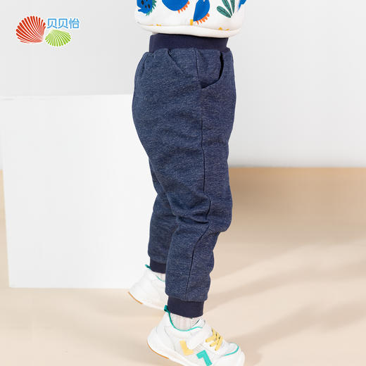 贝贝怡男童加绒保暖休闲裤仿牛仔时尚长裤203K2075 商品图2