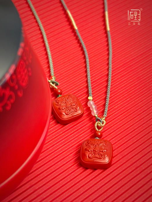 天然朱砂“大黑天”项链 商品图2